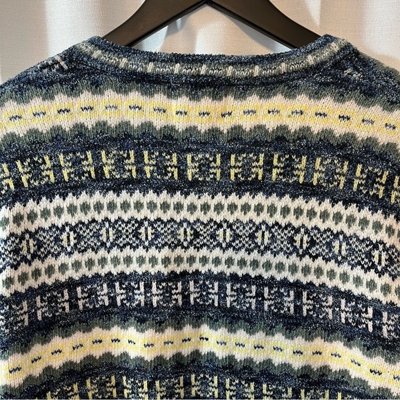 Christopher & Banks Knit Fair Isle Nordic Retro Cardigan - Size Medium - Picture 8 of 10